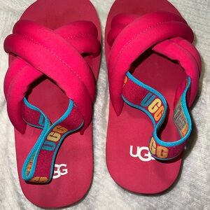 UGG Kids' Fuchsia and Teal Sandals